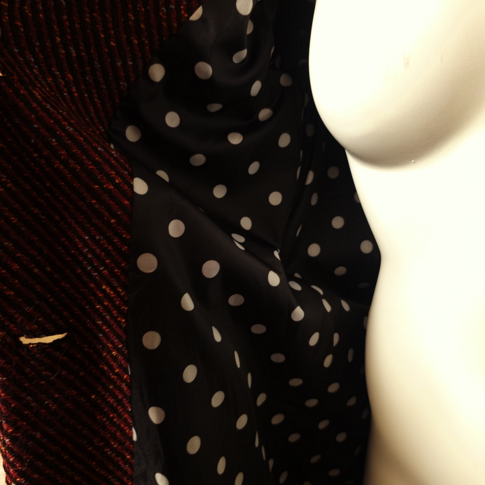 Sam Edelman Burgundy Tweed Coat with Multicolor Flecks - Picture 2 of 5